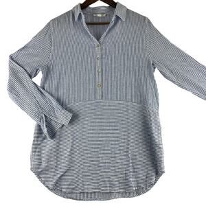 BeachLunchLounge Collection Micro Stripe Tunic SZ SM Cotton/Linen EUC💗